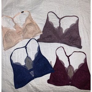Victoria’s Secret Lace Front Close Bralettes -Sz M